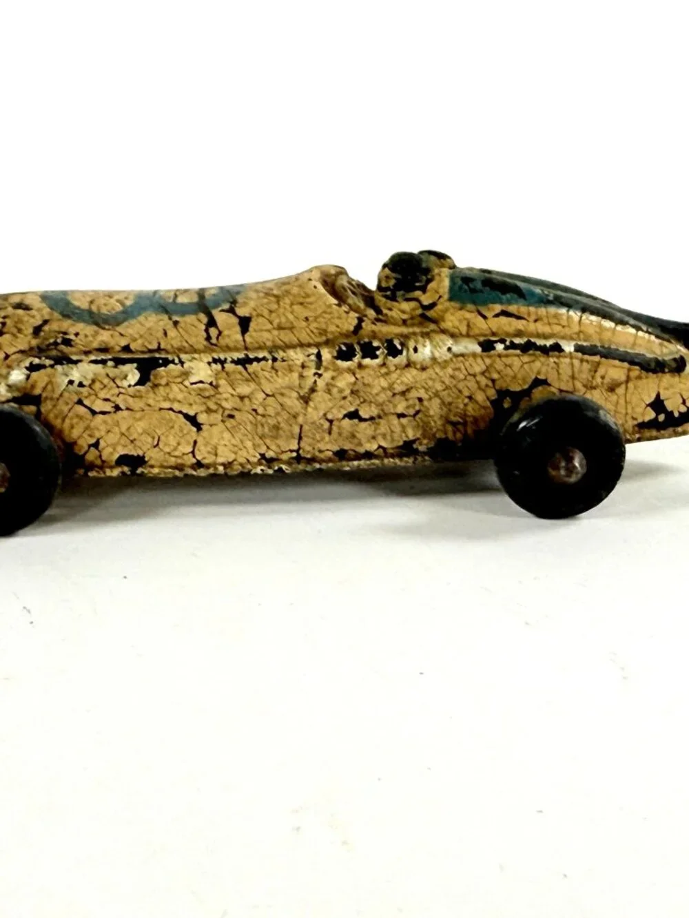 Vintage 1930s Sun Rubber Boat Tail Race Car Vintage Original Tires Display Toy C